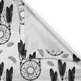 thumbnail image 4 of Ambesonne Dreamcatcher Valance Pack of 2, Art Ethnic Feathers, 54"X18", Pale Taupe Charcoal Grey, 4 of 5