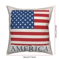 thumbnail image 3 of Pandiboks Decorative Pillow Covers 18x18in Couch Pillow Covers Multicolor Linen Square American Flag for Family Room、Office, 3 of 5