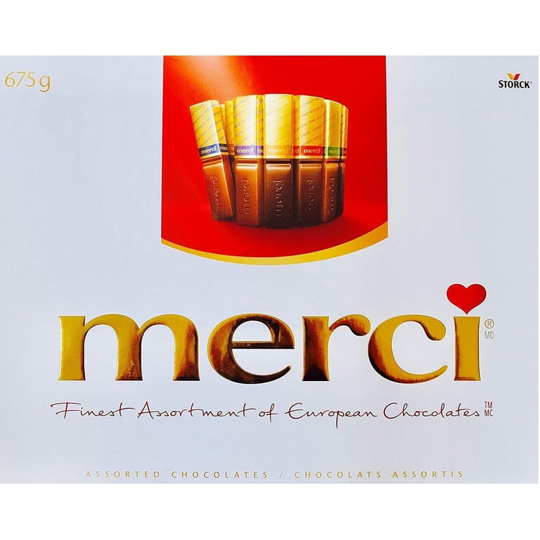 Merci Finest Assortment of European Chocolates Gift Box, 23.81 oz