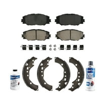 Front and Rear Brake Pad Set - Compatible with 2009 - 2018 Toyota Corolla 2010 2011 2012 2013 2014 2015 2016 2017