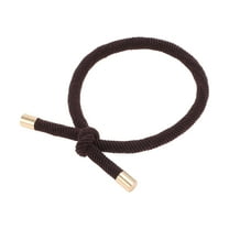 Unique Bargains 1 Pc Classic Knotted Style Hair Rope Hair Scrunchies Black