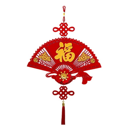 

Chinese Happiness Decoration Crafts Exquisite Red Fu Word Spring Festival Pendants for Bookshelf Entrance Bridal Living Room Decoration StyleC