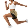 thumbnail image 3 of Ixbnca 2 in 1 Womens Athletic Shorts with Pockets Elastic High Waist Drawstring Workout Running Shorts, 3 of 7