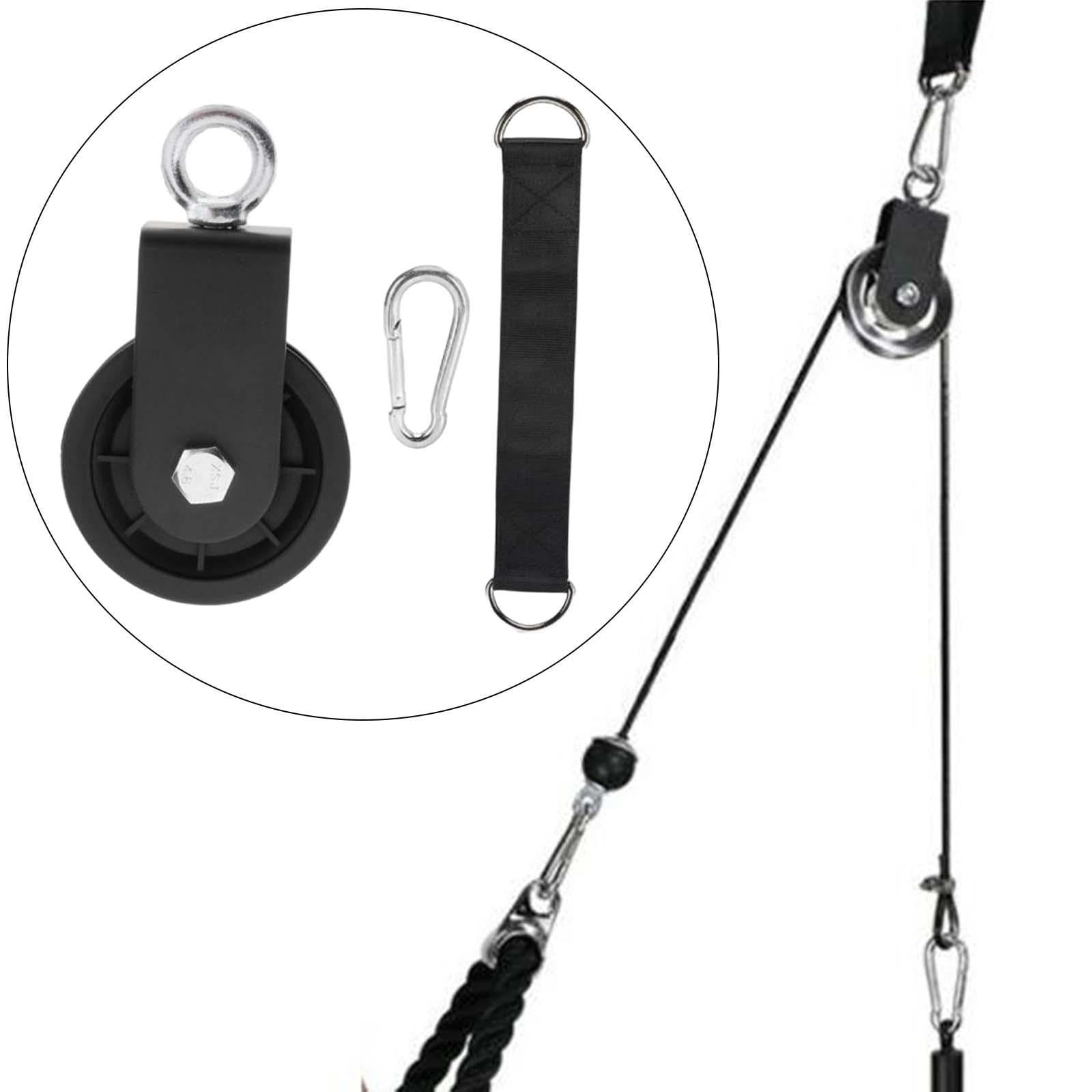 Cable Pulley With Hanging Straps And Carabiner For Cable Machine