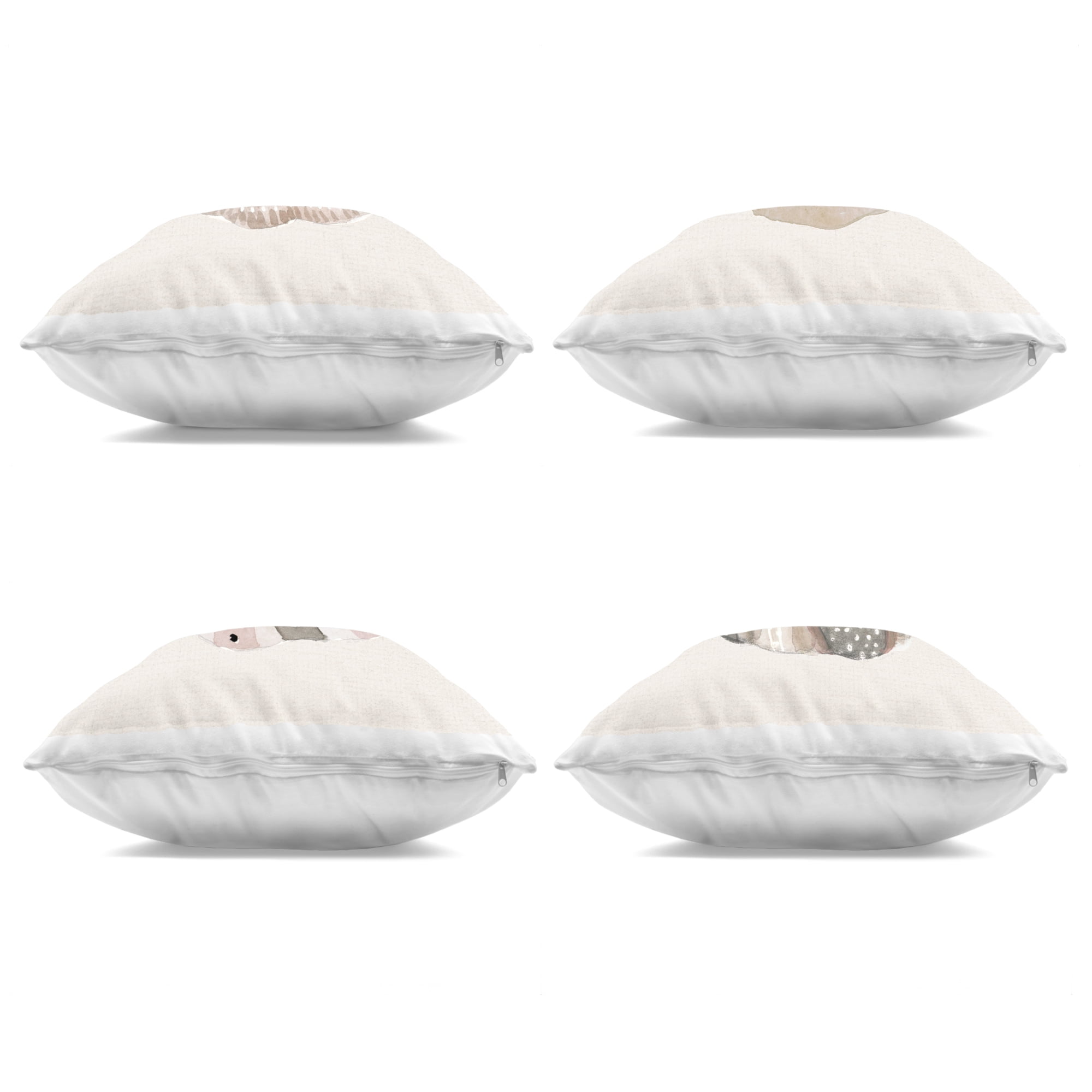 Stupell Industries Beige Sand Creatures 4 Piece Decorative Printed Throw Pillow Set, design by Lanie Loreth