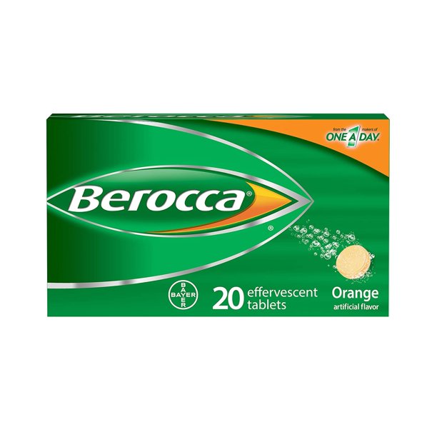 Berocca Mental Sharpness and Physical Energy, Orange Effervescent