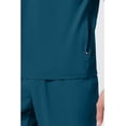 thumbnail image 3 of Cherokee Infinity Men's Partial Zip V-Neck Scrub Top with 3 Pockets Rib-Knit Side Panels Plus Size IN702A, 2XL, Caribbean Blue, 3 of 7