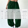thumbnail image 2 of Luvrsol Womens Sweatpants Oversized Drawstring Jogger Sweatpants High Waist Loose Solid Casual Jogger Pants, Army Green M, 2 of 7