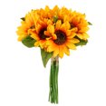 thumbnail image 1 of Muyoka 10 piezas de girasoles artificiales de un solo tallo, flores falsas, flores decorativas de simulación para arreglos florales, ramo de boda, centros de mesa para el hogar, jardín, decoración de Muyoka Hogar, 1 of 7