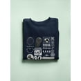 thumbnail image 3 of Trendy Objects Rave Style Sweatshirt Women - Women Sweatshirt, Navy, Medium, 3 of 4