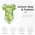 thumbnail image 6 of Naloa Kiwi Lemon Women's Short-Sleeved Onesie, One-Piece Swimsuit for Parties, dates, clubs - X-Large, 6 of 9