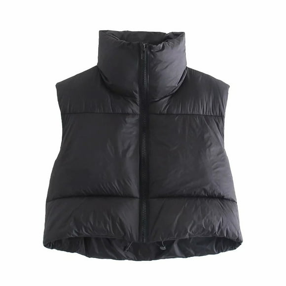 Chaleco Corto de Invierno Para Mujer, Ligero, Sin Mangas, Cálido, Para Exteriores, Chaleco Acolchado, Chaleco, Tops, Abrigo Odeerbi ODB-6