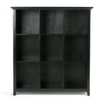 thumbnail image 4 of Simpli Home Acadian SOLID WOOD 48 inch x 44 inch Transitional 9 Cube Bookcase and Storage Unit in Black, 4 of 8