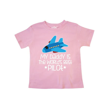 Daddy Is Worlds Best Pilot Airplane Childs Toddler