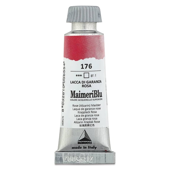 Maimeri Blu Artist Watercolor - Rose Alizarin Madder, 12 ml Tube