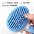 thumbnail image 2 of Peine para perros y gatos, cepillo para el pelo lavable para perros y gatos, cuidado de limpieza fácil de usar (azul), 2 of 9