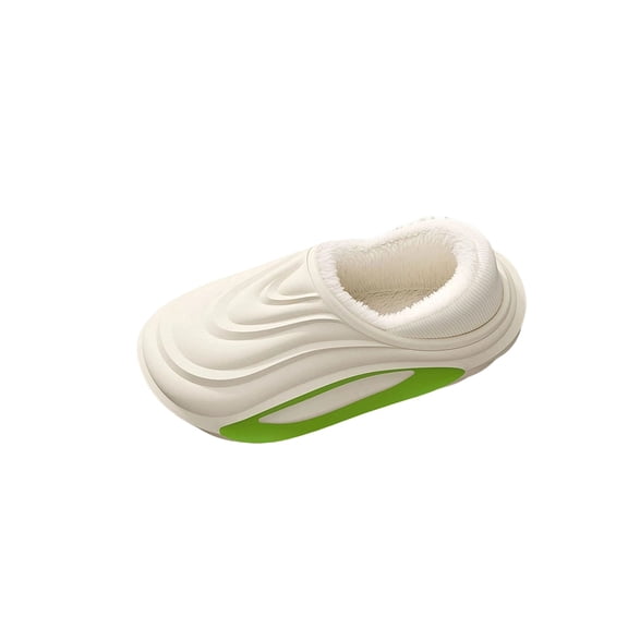 Slip On Slippers With Thick Sole And Waterproof Feature For Women Indoor Outdoor Wear Fall Winter Comfort Material Eva Us 5.5-6 Beige