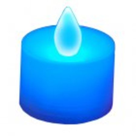 Club Pack of 12 LED Lighted Battery Operated Blue Tea Light Candles