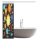 thumbnail image 2 of ABPHQTO Cortina de ducha con decoración del espacio exterior Sistema solar de planetas Vía Láctea Neptuno Venus Mercurio Esfera Cortina de ducha de baño horizontal 150x180 cm, 2 of 2