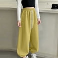thumbnail image 4 of LIaqionyy Girls Cotton Joggers Baggy Sweatpants High Waisted Drawstring Fall Fashion Winter Clothes Jogger with Pockets, 4 of 7