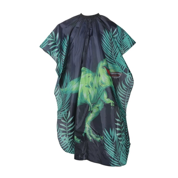 Unique Bargains 1 Pc Dinosaur Hair Cut Barber Cape Black Green