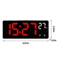 thumbnail image 3 of Gmluru Led Wall Clock Digital Alarm Clock Simples LED Large Digital Display Fashion Multi-set Alarm Clock Features Desktop Bedside Study Kitchen Clock, 3 of 7