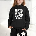 thumbnail image 2 of Toddler Girls Outfit Sets Kids Girl Boy Long Sleeve Letter Printed Lightweight Hoodie Sweatshirts And Long Pants Set Outfit,2-Piece,Size 2-13Y, 2 of 7