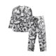 thumbnail image 1 of Balery Monochrome Botanical Illustration Pijama para Hombre de Dos Piezas con Manga Larga, Conjunto de Dormir y Descanso Suave con Bolsillos-XX-Large, 1 of 7