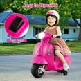 thumbnail image 5 of Licensed Vespa Kids Motorcycle by OLAKIDS, 6V Battery Powered Motorbike for Toddlers with Training Wheels, Horn, LED Lights, Electric Ride on Toys for Boys Girls Aged 18-36 Months, 5 of 9