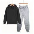thumbnail image 4 of Cethrio Boys Athletic Outfit Sets, Sports Casual 2 Piece Long Sleeve Boys' Activewear Black Size 10-12, 4 of 5