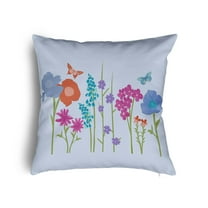 24" x 24" Simply Daisy Little Garden Poly Pillow with Zipper, Peri Qty 1