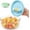 Blue, variant on Snack Container With Finger Lid, 2-In-1 Reusable Silicone Snack Box, Leak-Proof No-Mess Food Storage Container For Travel Office Camping,Green