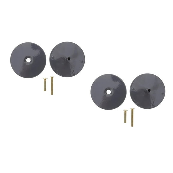 FRCOLOR 2 Sets Door Knob Hole Cover Plate 2-5/8'' Diameter Metal Hole Cover for Concealing Deadbolt Lock Holes Includes Mounting Screws