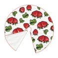 thumbnail image 3 of Salouo Hand Drawn Strawberry Christmas Tree Skirt 48" Farmhouse Christmas Decorations Snowman Xmas Tree Skirt Tree Mat for Holiday Party Decor, 3 of 8