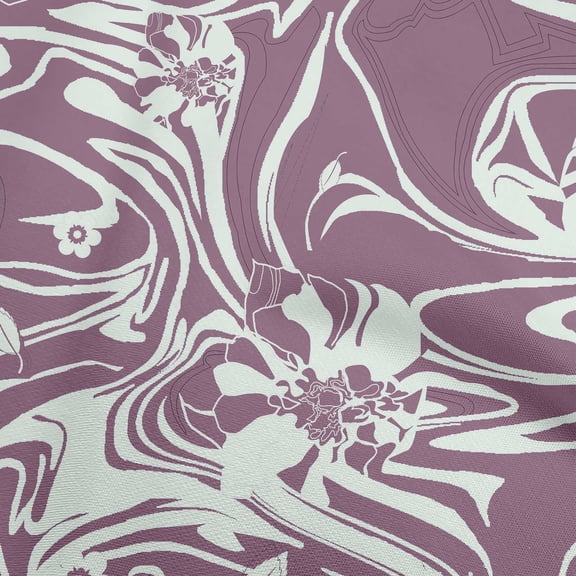 oneOone Georgette Viscose Dusty Purple Fabric Abstracts Dress Material Fabric Print Fabric By The Yard 42 Inch Wide