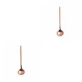 thumbnail image 2 of Cateissary Mango Largo Acero Inoxidable Cuchara Café Helado Sopa Cucharita Cubertería Type3 NO3, 2 of 6