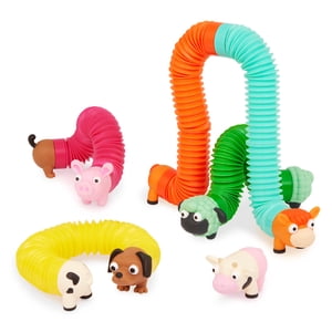 Battat Li'l Barn Buddies 5 Sensory Farm Animal Tubes