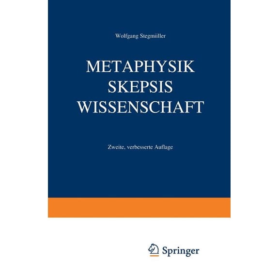 Metaphysik Skepsis Wissenschaft, (Paperback)