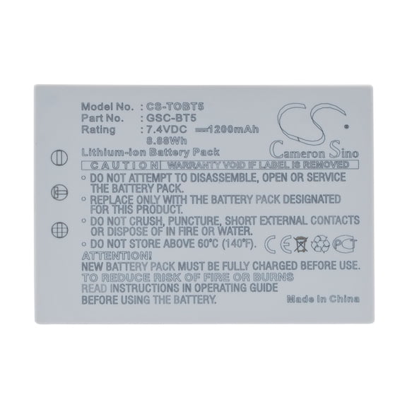 1200mAh BSC-BT5 GSC-BT5 Battery for Toshiba Gigashot GSC-R30AU Gigashot GSC-R60 Gigashot GSC-R60AU Gigashot GSC-R30