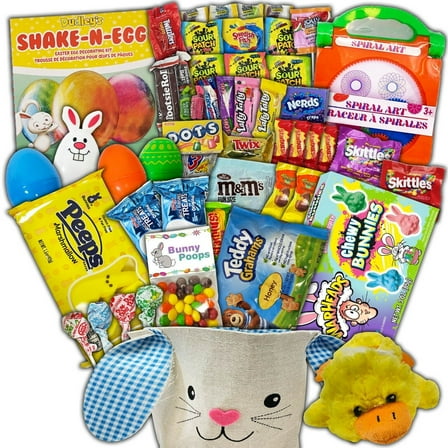 Fun Flavors Box Blue Easter Basket Fillers Candy Chocolates Snacks Gift Box
