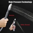 thumbnail image 2 of All Metal Handheld Shower Head High Pressure Shower Heads - Simple Chrome Hand Shower Head High Flow Even with Low Water Pressure (Round), 2 of 3