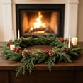 thumbnail image 5 of Gleefy Christmas Rattan Garland, 5.9 ft Artificial Leaves Swag for Staircase Railing, Fireplace, Indoor Christmas Display, 5 of 6