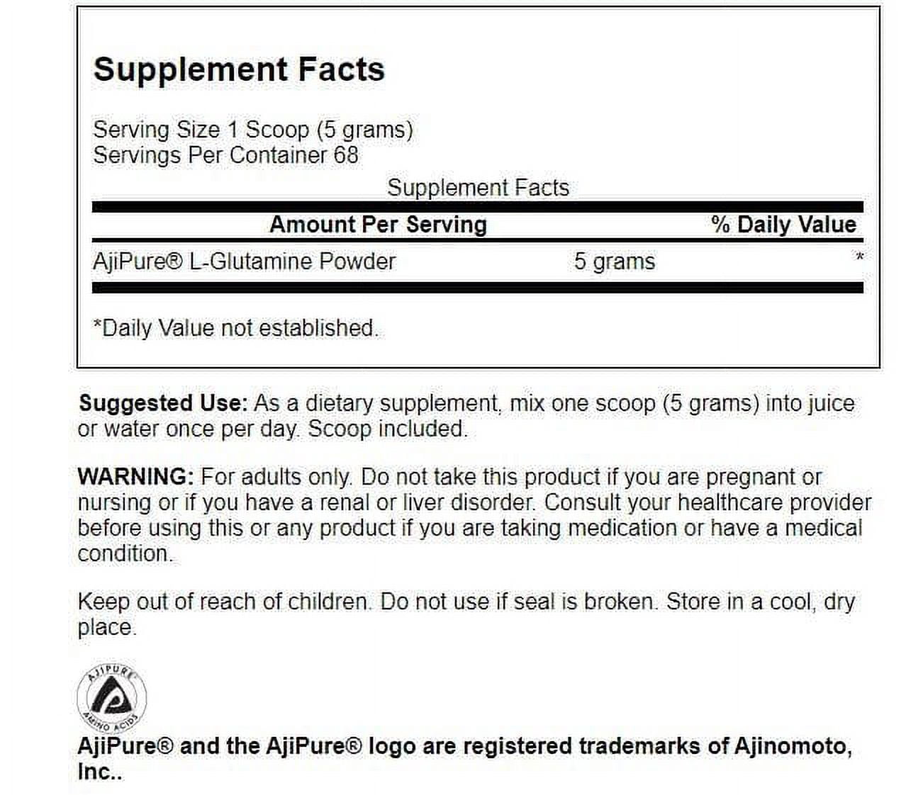 Swanson L-Glutamine Powder - Featuring Ajipure 12 oz Powder