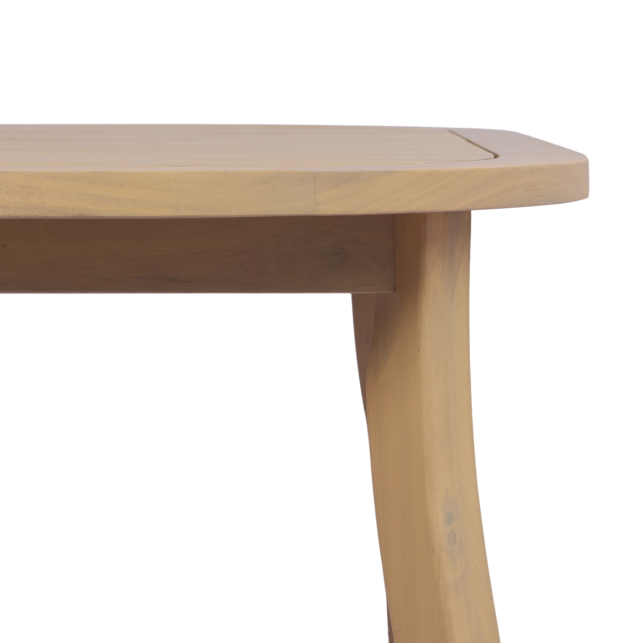Christopher Knight Home 70" Outdoor Patio Acacia Wood Oval Dining Table for 4-6 People, Light Teak