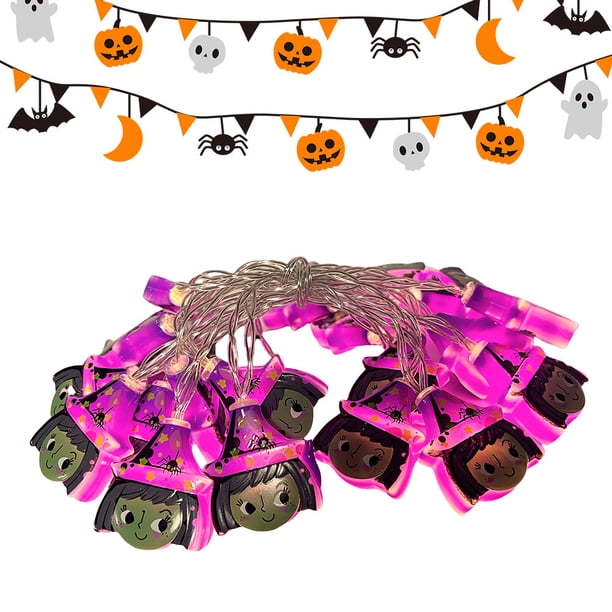 Decorativa Cadena Espeluznante Luces LED Halloween para Habitación Oficina