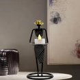 thumbnail image 3 of Candelabro de Metal Soledad Personaje de Camarero Doble Mano Negro, 3 of 8