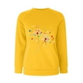 thumbnail image 3 of Sweatshirt for Women Long Sleeve Sweatshirt Womens Pullover Tops Yellow Sweatshirts Fall Hiking Clothes for Women Trendy Womens Clothes, 3 of 4