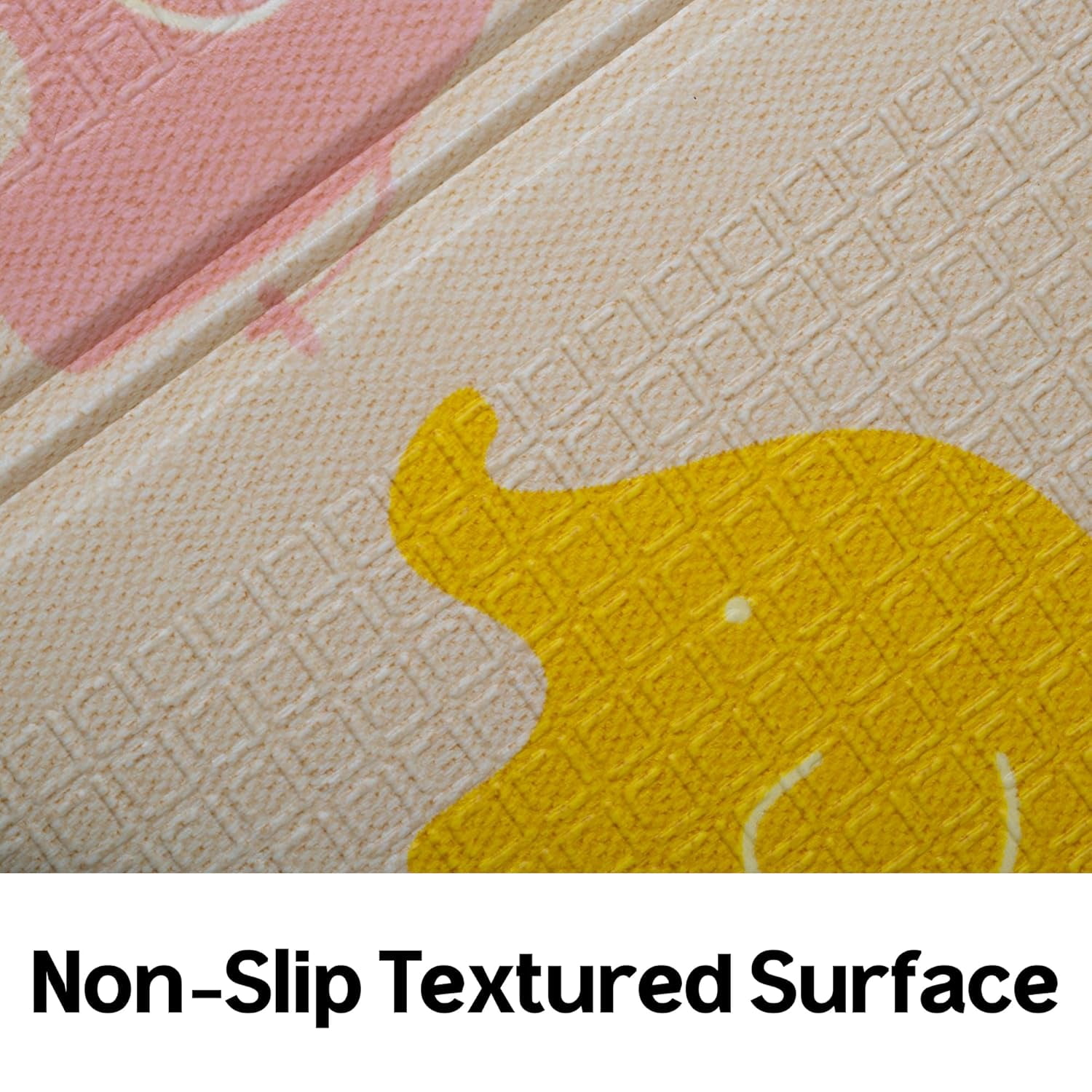 Parklon Baby Play Mat, Foldable & Portable, Large Size (78.7 x 55.1), Indoor, Outdoor, Waterproof, Made in Korea - Little Elephant