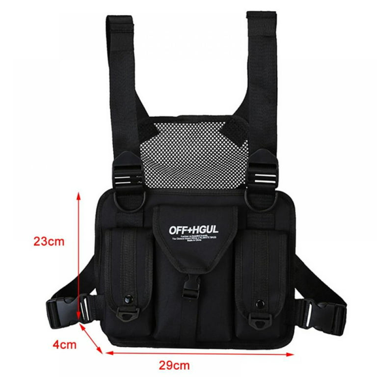 Tactical Reflective Chest Rig Bag For Men Functional Outdoor