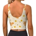 thumbnail image 3 of Vsdgher Squirrel And Leaves Print Women Sleeveless Athletic Tank Top Built-in Bra Camisole Sports Vest for Yoga Running Fitness Exercise with Removable Pads, 3 of 8